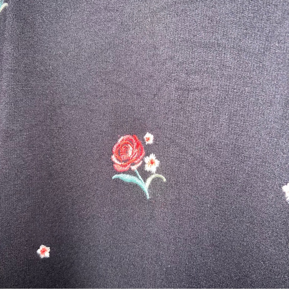 Knox Rose Embroidered Floral Short Sleeve Blouse Size‎ Small - Picture 5 of 7